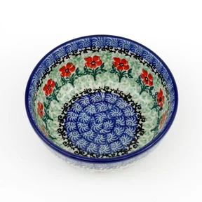 Miska ceramiczna 017 v-0,25l <br>1916X - Czerwone kwiatuszki